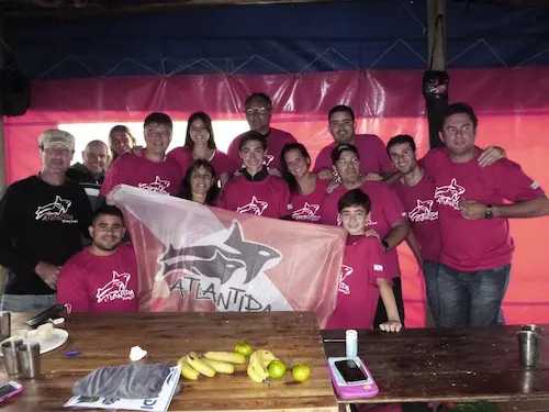 Foto del grupo de buceadores en Canteras El Terrible, marzo 2016